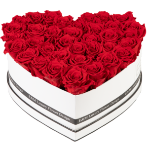 Longlife Heart Shape Flower Box White Flowerbox longlife rozen