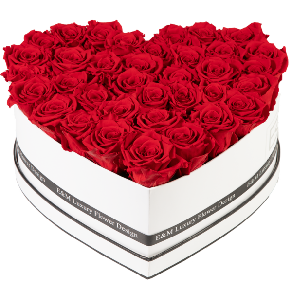 Longlife Heart Shape Flower Box White Flowerbox longlife rozen