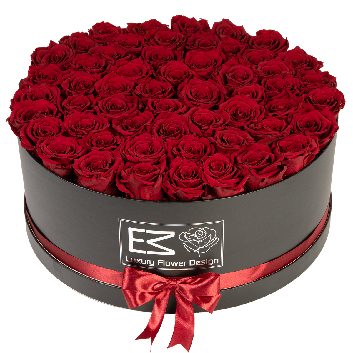 vermoeidheid Niet doen Uitstekend Longlife Round Flower Box Black - E&M Luxury Flower Design